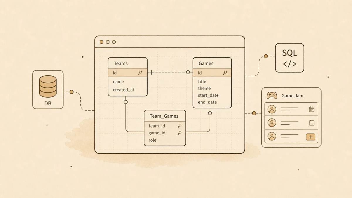 Création d'une base de données pour Game Jam - Développement Web