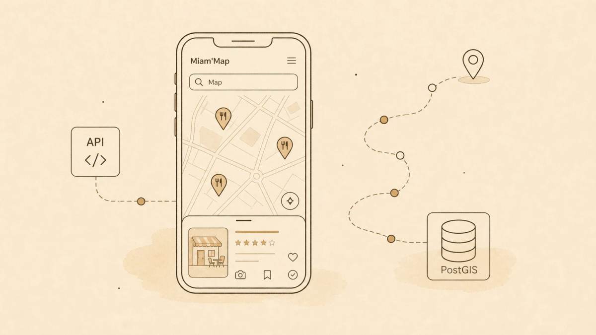 Miam'Map : application Flutter, FastAPI, PostGIS et MinIO
