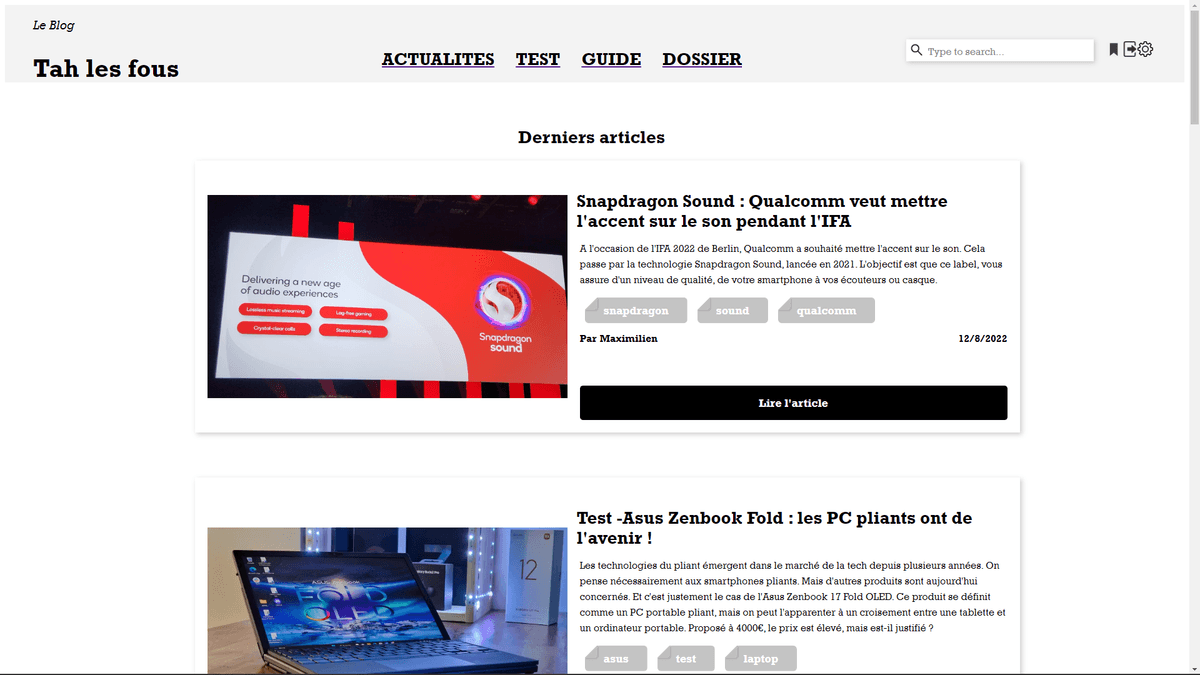 Blog sans CMS illustration HomePage