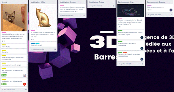 Exemple de suivi projet Trello